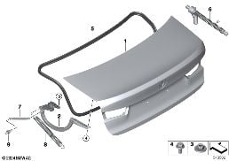 TRUNK LID diagram for BMW 3 Series G80 M3 LCI M3