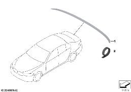 M Spoiler bak diagram for BMW 5 Series G30 520i