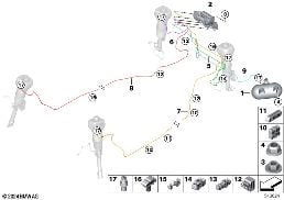 Regl.de niveau/conduites/pieces a monter diagram for BMW Rolls-Royce Phantom RR11 Phantom