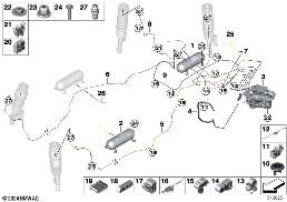 Regl.de niveau/conduites/pieces a monter diagram for BMW Rolls-Royce Cullinan RR31 Cullinan
