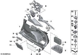 REVETEMENT DE COFFRE A BAGAGES droit diagram for BMW 4 Series G26 Gran Coupé LCI 430dX
