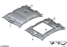 Pavillon diagram for BMW 2 Series F74 Gran Coupé 216