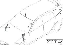 WINDOW MOUNTING PARTS diagram for BMW 3 Series G21 Touring LCI 320d