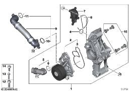 COOLING SYSTEM-COOLANT PUMP diagram for BMW 4 Series G26 Gran Coupé M440iX