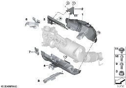 Výfukové turbodmychadlo, tepel.ochrana diagram for BMW MINI F66 JCW