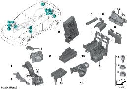 POWER DISTRIBUTION BOX / B+ DISTRIBUTOR diagram for BMW X3 G08 30iX