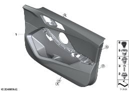 Garniture de porte avant diagram for BMW 2 Series F74 Gran Coupé 216