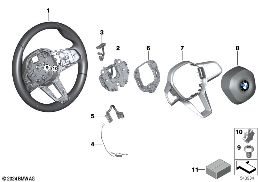 AIRBAG SPORTS STEERING WHEEL diagram for BMW 2 Series F74 Gran Coupé 220
