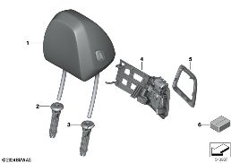 Appuie-tête avant diagram for BMW 4 Series G23 Cabriolet LCI M440iX