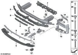 CARRIER, FRONT diagram for BMW 8 Series F93 M8 Gran Coupe M8