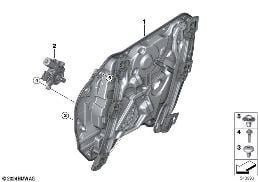 DOOR WINDOW LIFTING MECHANISM FRONT