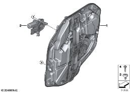DOOR WINDOW LIFTING MECHANISM REAR