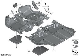 แผงปิดพื้น diagram for BMW MINI Countryman F60 One