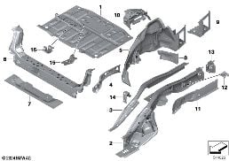FLOOR PANEL TRUNK/WHEEL HOUSING REAR