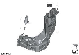 Kap, Cam yıkama sistemi diagram for BMW 2 Series F74 Gran Coupé 228 xDrive