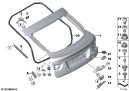 TRUNK LID diagram for BMW X6 E71 M50dX