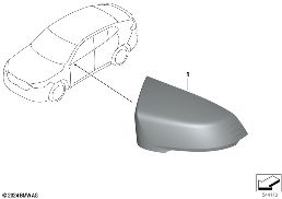 EXTERIOR MIRROR SHROUD, CARBON diagram for BMW X1 U11 18i