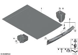 トリム パネル トランク ルーム フロア diagram for BMW 5 Series G60 セダン 520dX