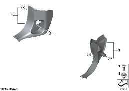 Habillage lateral plancher diagram for BMW 2 Series F74 Gran Coupé 216