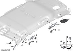 MOUNTING PARTS, ROOF ANTENNA diagram for BMW 5 Series G61 Touring 540dX
