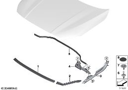 HOOD SEALS diagram for BMW 1 Series F70 120