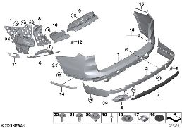 TRIM COVER, REAR diagram for BMW X7 G07 30dX