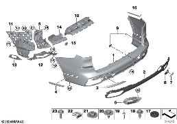 M TRIM, REAR diagram for BMW X7 G07 30dX