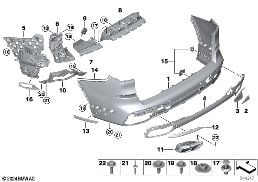 M Verkleidung hinten diagram for BMW X7 G07 LCI 40iX