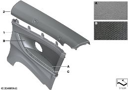 Individual zijbekleding leer diagram for BMW 4 Series F33 430i