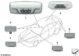 Lámparas diversas diagram for BMW 4 Series G26 Gran Coupé LCI 420d