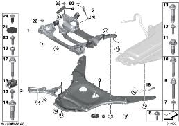 FRONT AXLE SUPPORT, 4-WHEEL