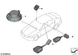 SINGLE PARTS F HANDS-FREE FACILITY diagram for BMW 5 Series G30 LCI 545eX