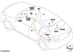 Onarım kablosu ana kablo grubu korumalı diagram for BMW 2 Series F74 Gran Coupé 228 xDrive