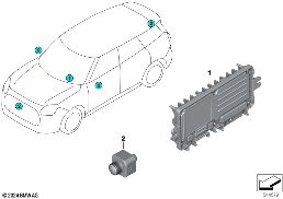 Kamerasysteme diagram for BMW MINI F66 JCW