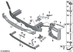 支架 前部 diagram for BMW X5 G05 40iX