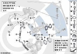 Kit di montaggio turbocompressore diagram for BMW 5 Series G31 Touring 525d