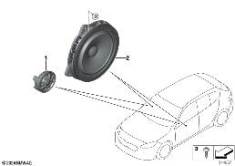 Einzelteile Lautsprecher Tür vorne diagram for BMW 1 Series F70 M135 xDrive