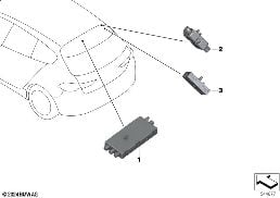 Einzelteile Antennenverstärker-Diversity diagram for BMW 1 Series F70 M135 xDrive