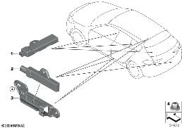 Einzelteile Antenne Komfortzugang diagram for BMW 1 Series F70 M135 xDrive