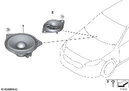 Einzelteile Lautsprecher I-Tafel diagram for BMW 1 Series F70 M135 xDrive