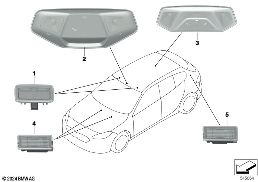 VARIOUS LAMPS diagram for BMW 2 Series F74 Gran Coupé 228 xDrive