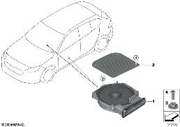 Einzelteile Zentralbass diagram for BMW 1 Series F70 M135 xDrive