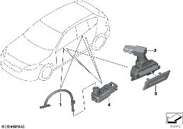 LED MODULE / FIBRE-OPTIC CONDUCTOR DOOR diagram for BMW 2 Series F74 Gran Coupé 228 xDrive