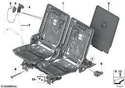 SEAT, REAR, SEAT FRAME, 3RD ROW diagram for BMW X7 G07 40dX