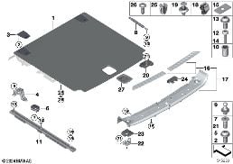 TRIM PANEL, TRUNK FLOOR diagram for BMW X3 G01 30i