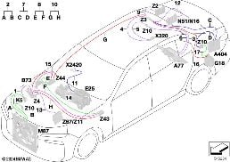 Przewód zasilania głównej wiązki kabl. diagram for BMW 5 Series G61 touring 520d