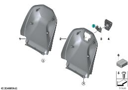 SEAT, FRONT, BACKREST TRIM COVERS diagram for BMW 5 Series G61 Touring 540dX