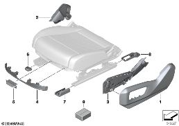SEAT, FRONT, SEAT TRIM, MANUAL diagram for BMW 5 Series G61 Touring 540dX