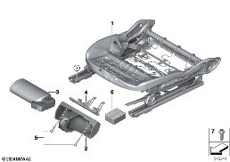 SEAT, FRONT, SEAT FRAME, MANUAL diagram for BMW 1 Series F70 120