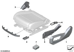 SEAT, FRONT, SEAT TRIM COVERS, ELECTRIC diagram for BMW 5 Series G61 Touring 540dX
